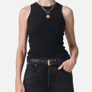 Citizens of Humanity Isabel Tank- Black  Ribbed Tank Nwt Size L